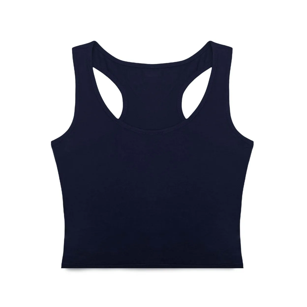 4 Pack Womens Crop Sleeveless Racerback Tank Tops Black Grey Navy White Sizes M-XL