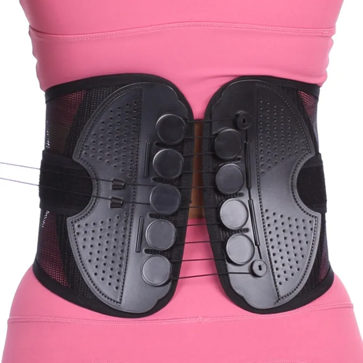 Adjustable Breathable Mesh Lumbar Support Belt, Specification: M(Black)