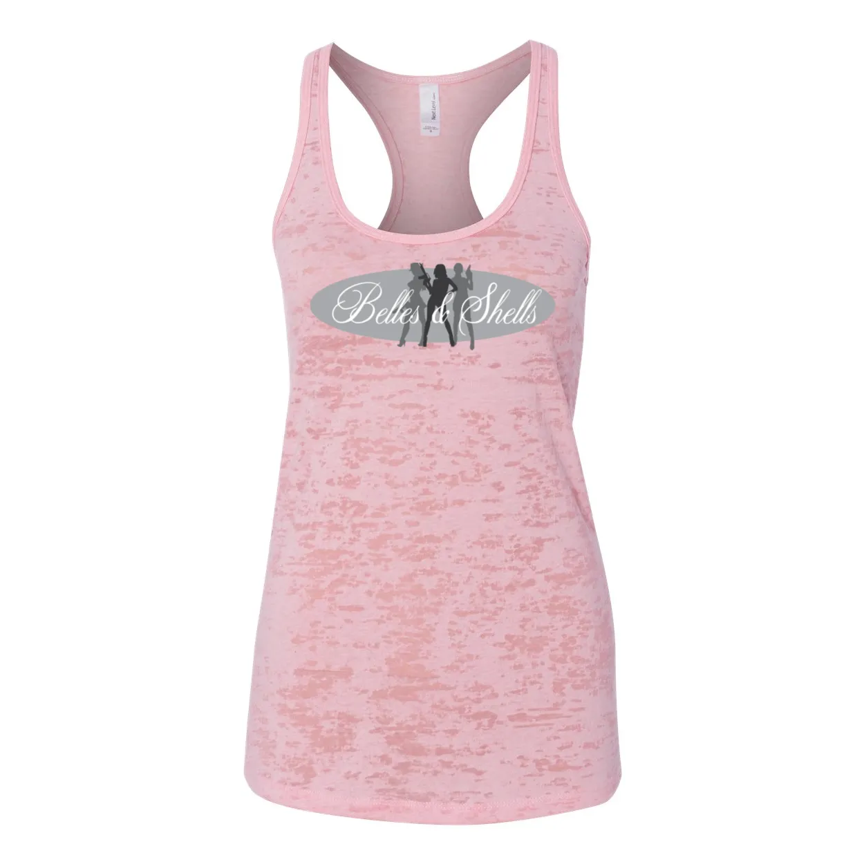 Belles & Shells Racerback Burnout tank