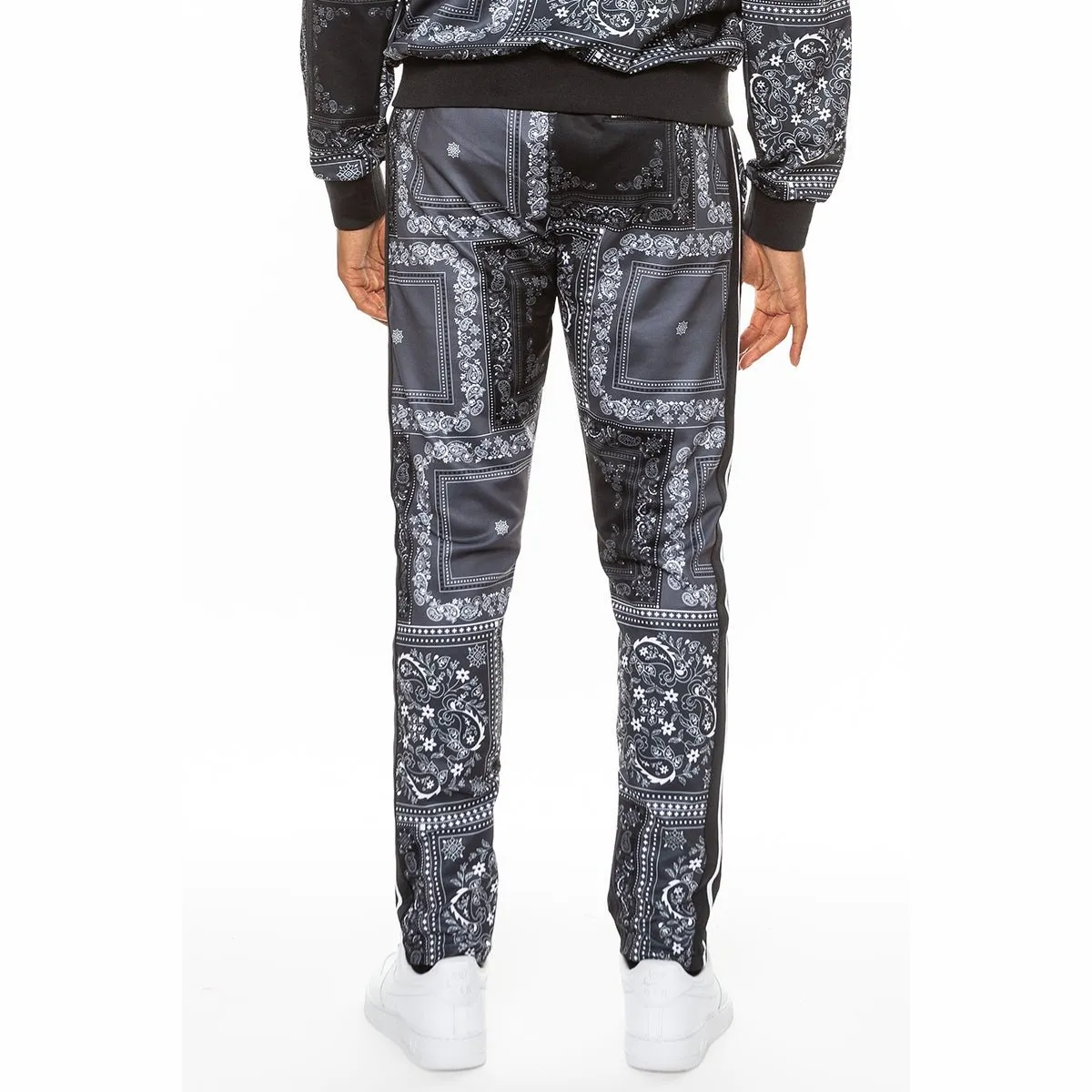 Black Paisley Print Pants