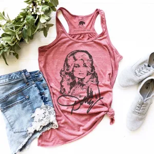 Dolly Signature flowy racerback tank tops