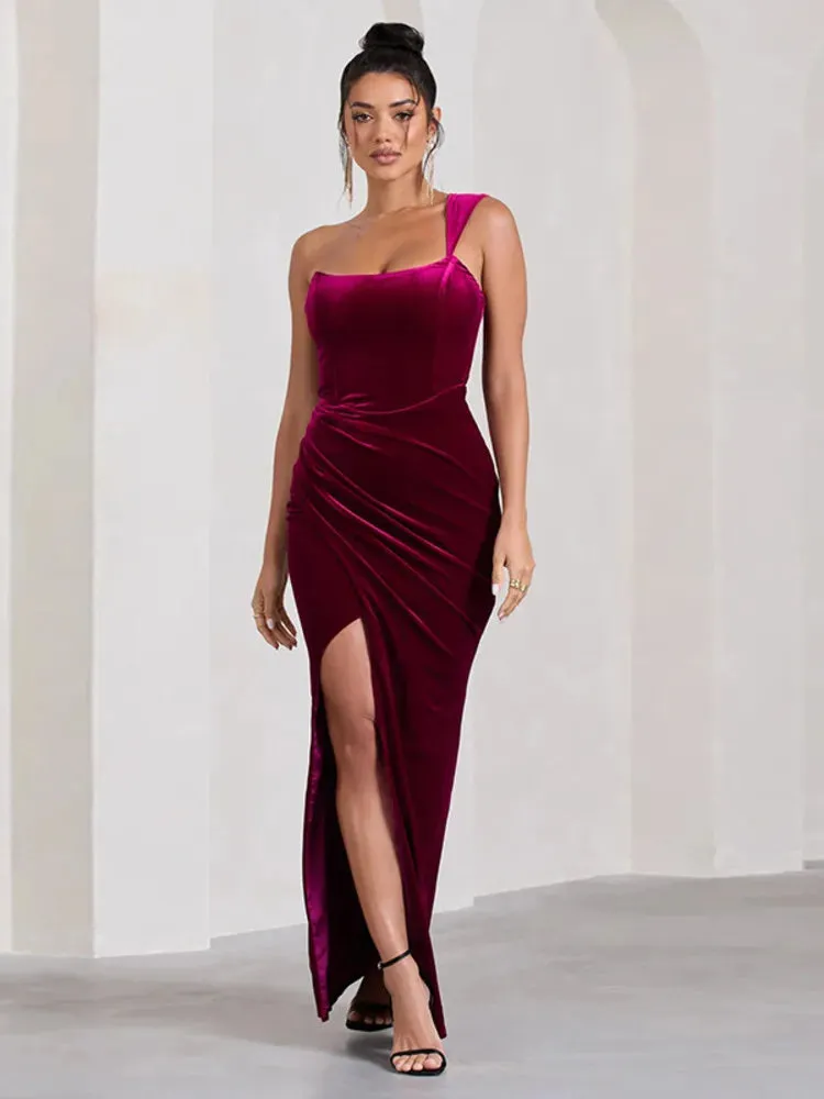 DressBetty - 2024 Fashion Sleeveless One-Shoulder Backless Bodycon Dress Cut Out Dresses