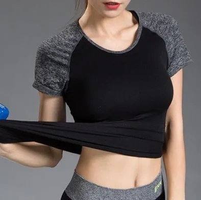 Gym Tights Women Black Yoga Shirt
