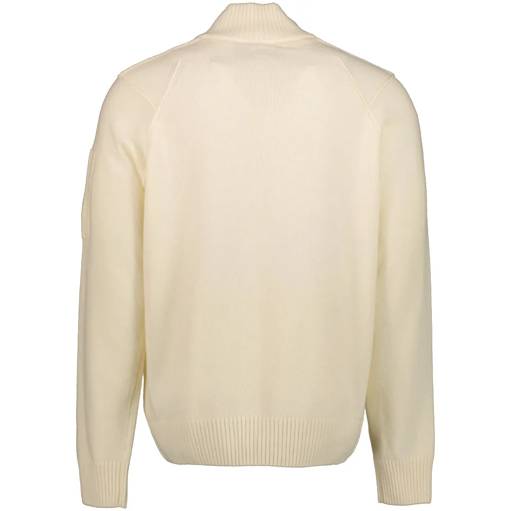 Knitted Zip-Up Lens Cardigan