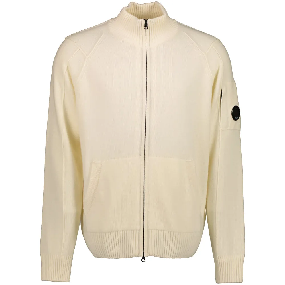 Knitted Zip-Up Lens Cardigan