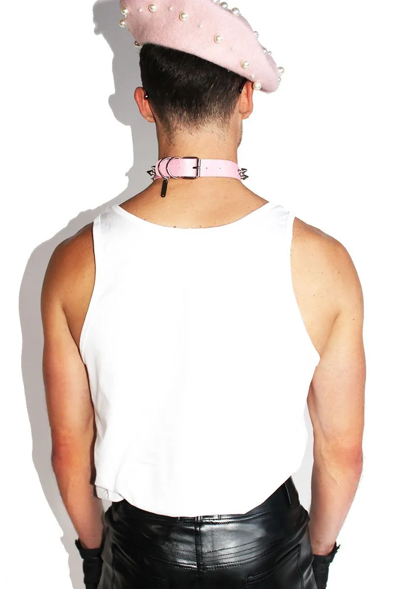 Man In Love Racerback Tank-White
