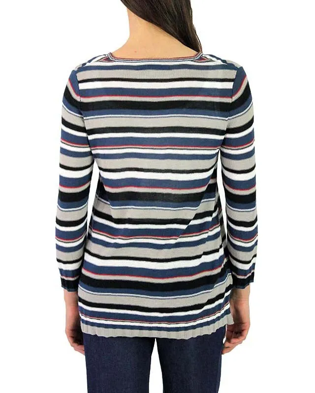 Pima Bamboo Striped Long Sleeve Tee