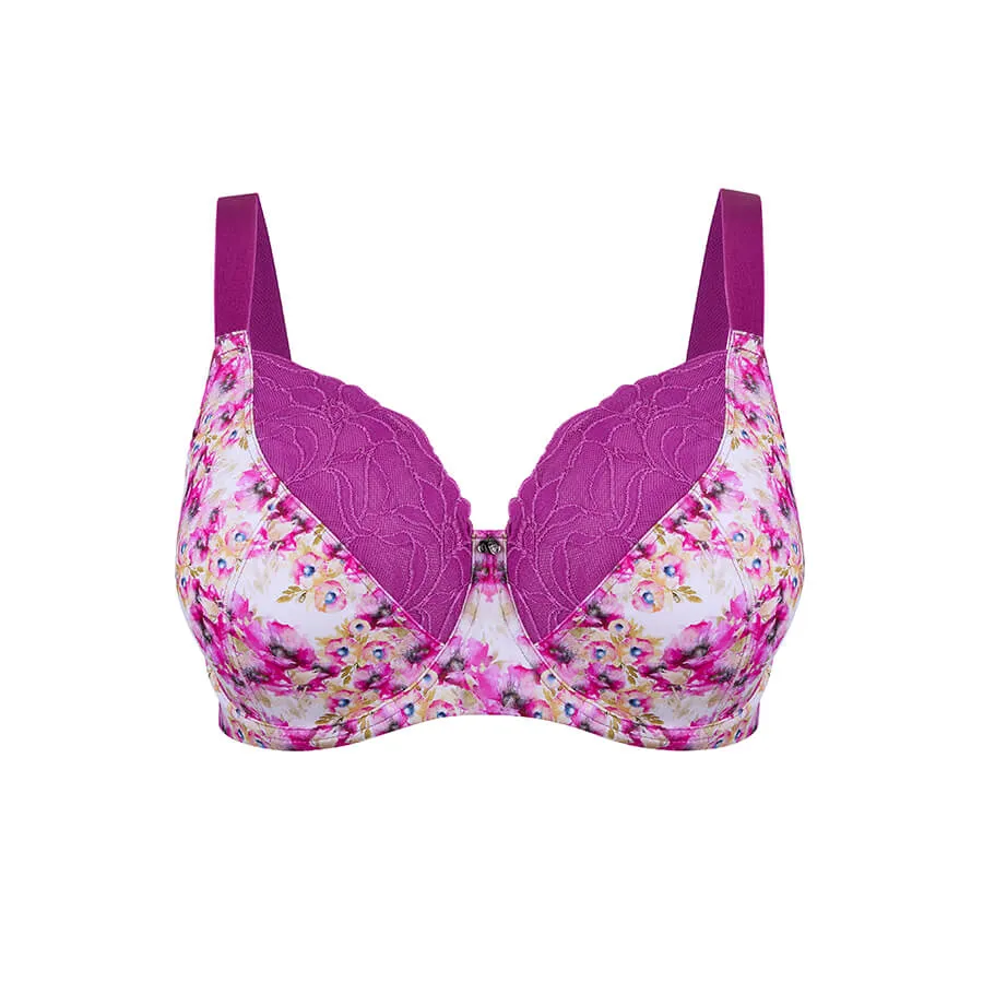 Print Premium Support Bra - Aster