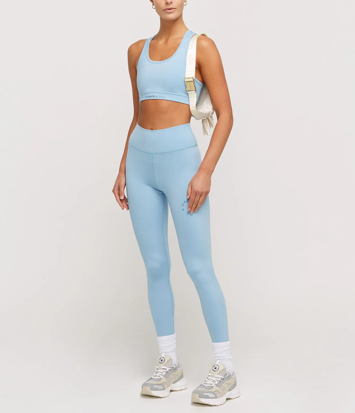 Signature Zip Tights in Dusk Blue