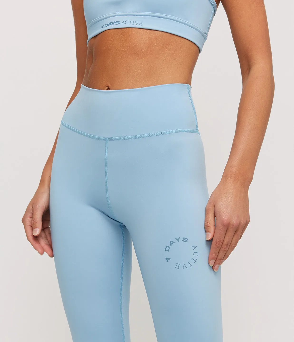 Signature Zip Tights in Dusk Blue