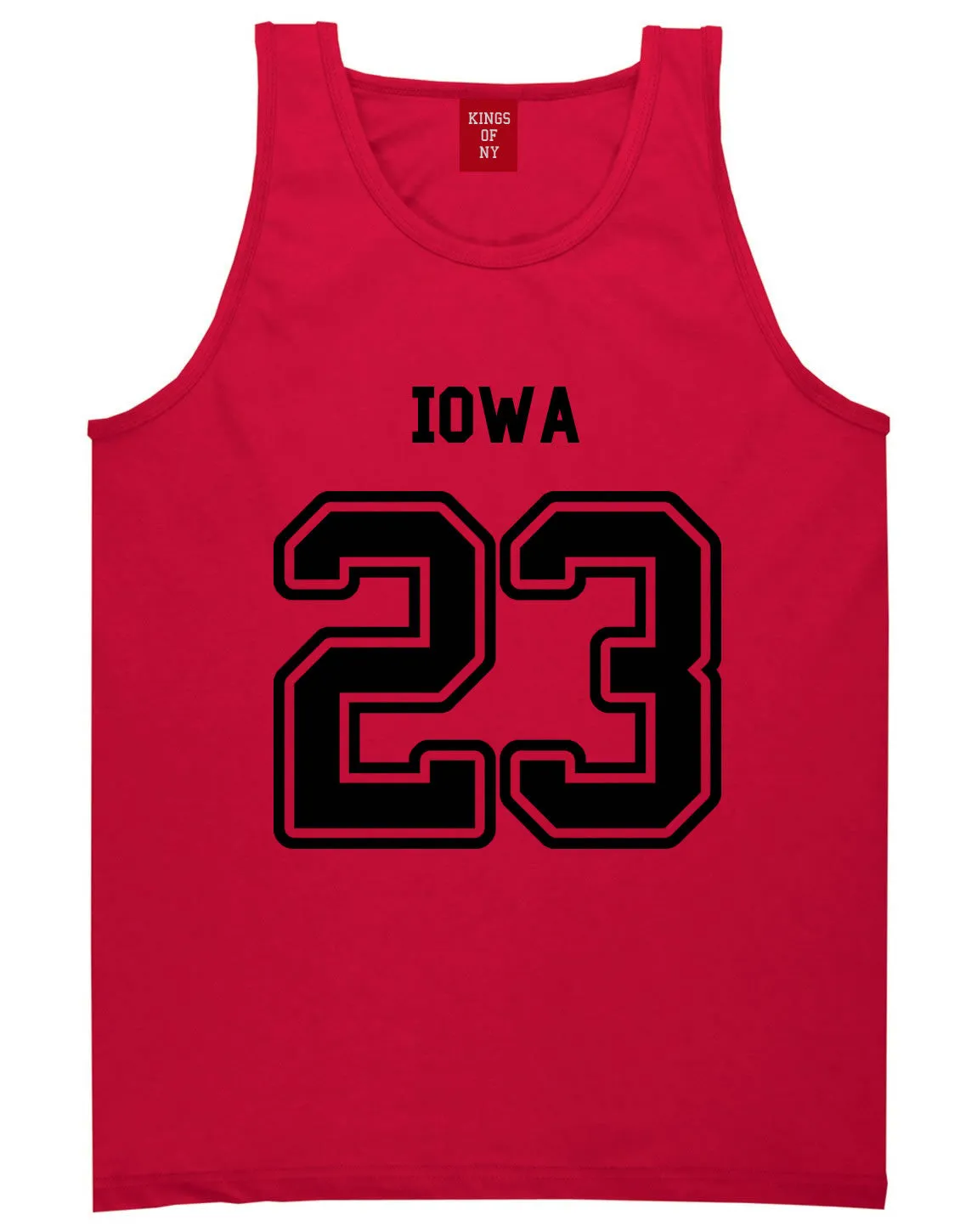 Sport Style Iowa 23 Team State Jersey Mens Tank Top