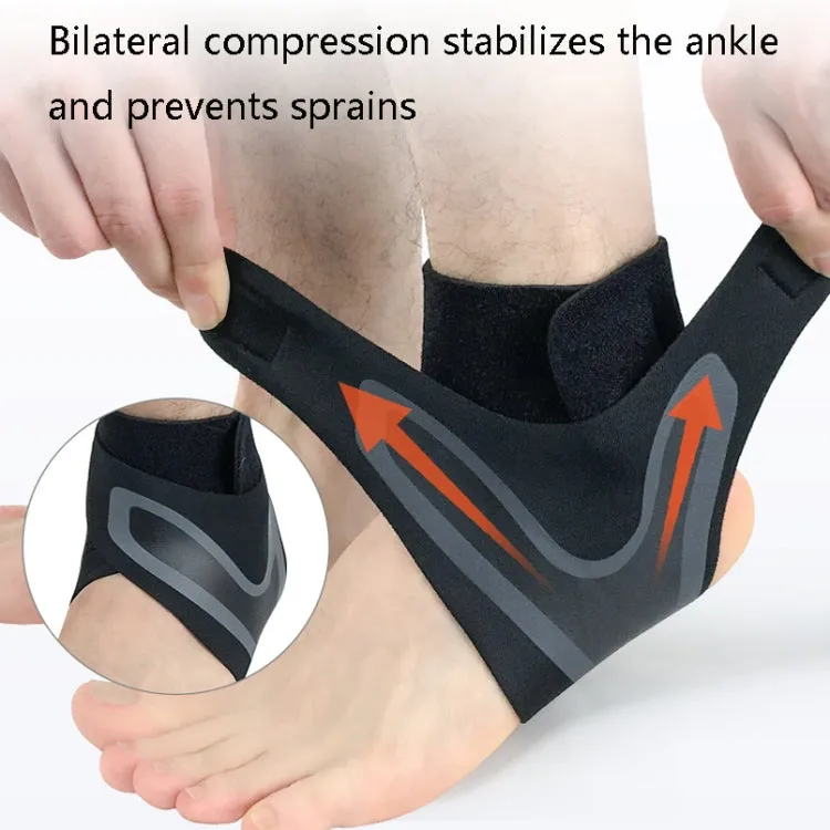 Sports Compression Anti-Sprain Ankle Guard Outdoor Basketball Football Climbing Protective Gear, Specification: XL, Left Foot (Black Green)