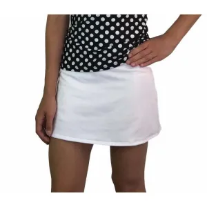 White Athletic Slim Golf Skirt w/ built in compression shorts and pockets