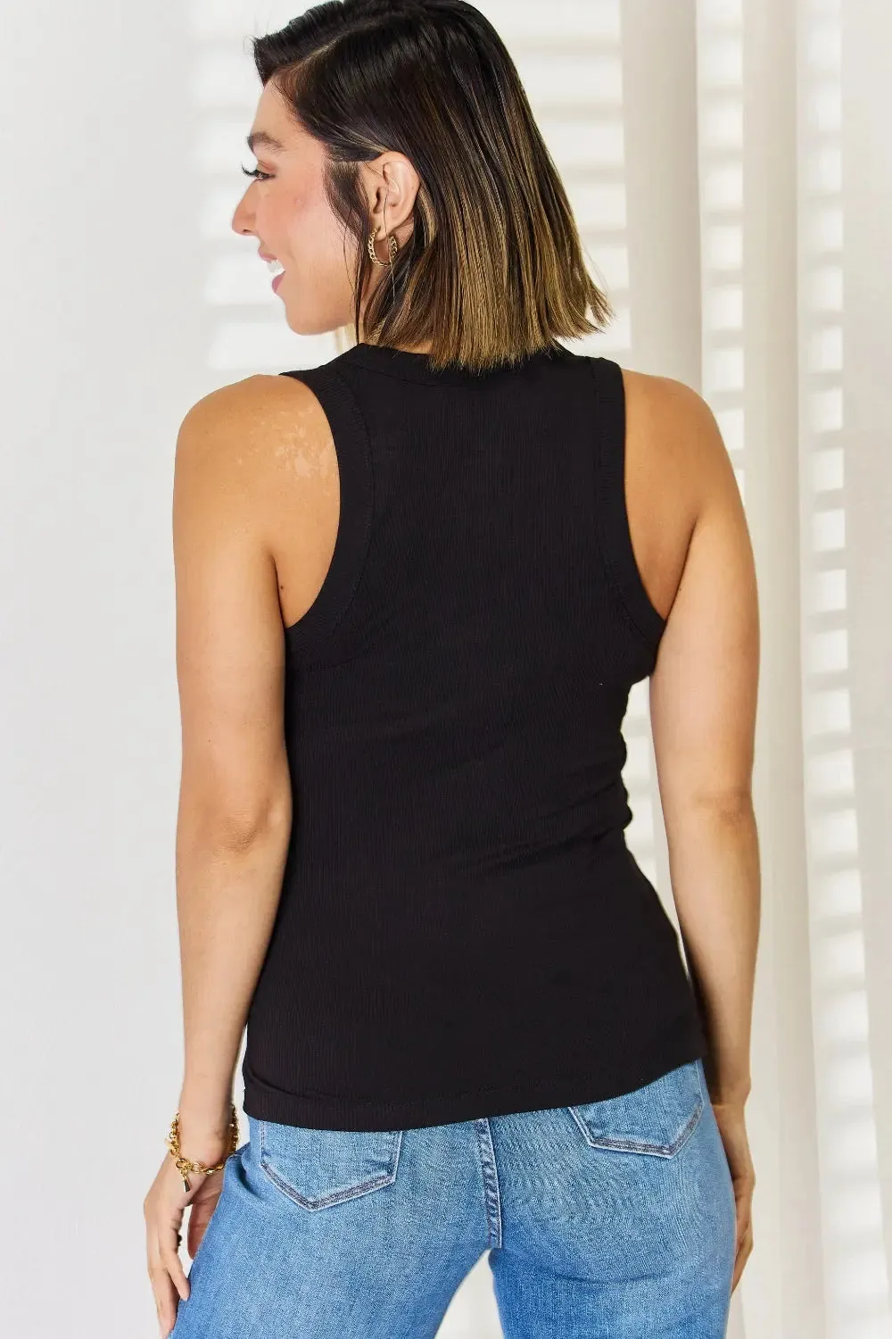 Zenana - Ribbed Square Neck - Women's Tank Top